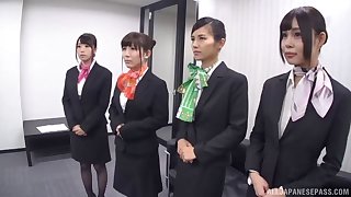 Great orgy with a bunch of dick craving Japanese office workers